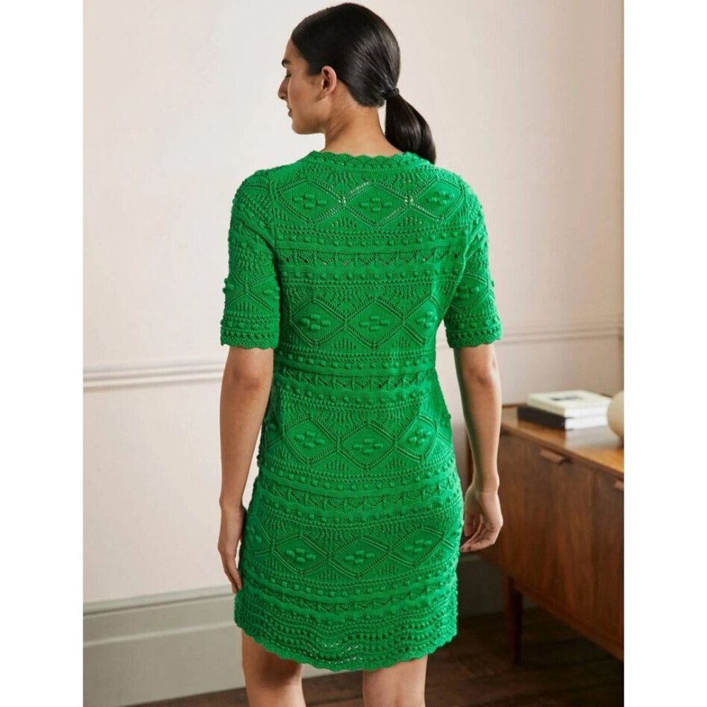 Boden Claudia Textured Knitted Short Sleeve Mini Dress NWT Size 8
